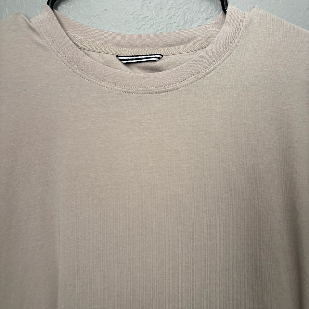 Men's Beige Short Sleeve performance tee - Picture 5 of 8